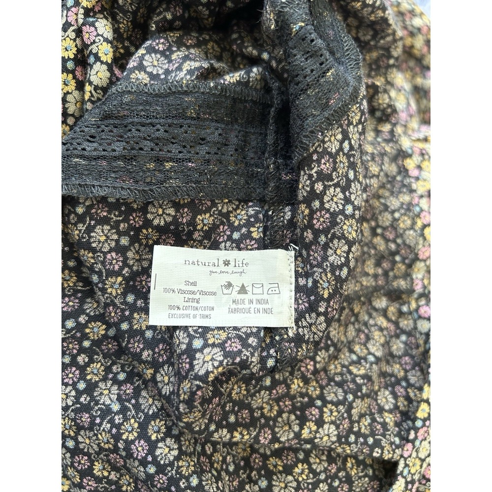 NWT Natural Life Multicolor Floral Pattern Prairie Maxi Long Dress Boho Sz S‎ - Picture 8 of 8